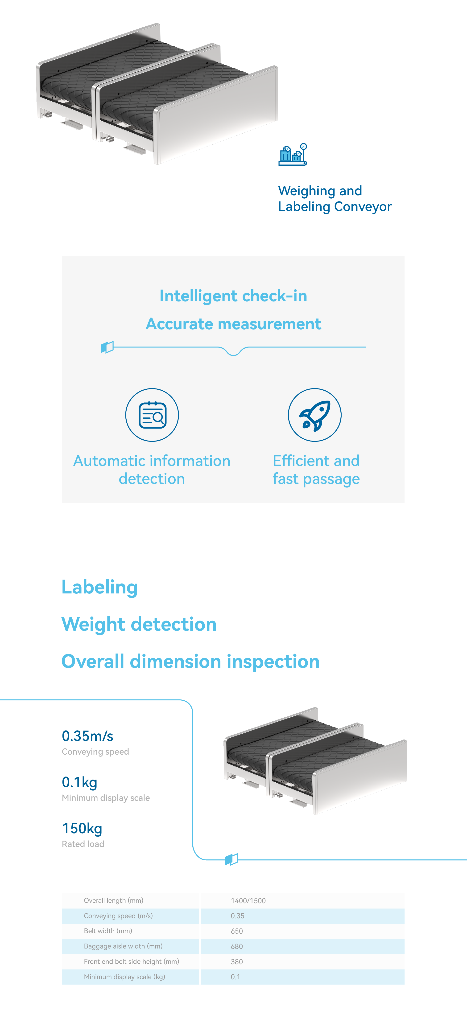 Weighing and Labeling Conveyor